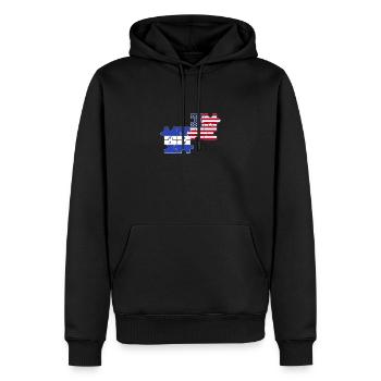 Honduras USA Flag Hondurien américain - Sweat à capuche Premium bio Homme - noir - Devant - Nico (187cm)