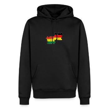 Bolivie Allemagne Drapeau Vintage Boliviens - Sweat à capuche Premium bio Homme - noir - Devant - Nico (187cm)