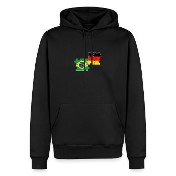 Brasilien Deutschland Flagge Deutsch Brasilianer - Männer Premium Bio Hoodie - Schwarz - Vorne - Nico (187cm)