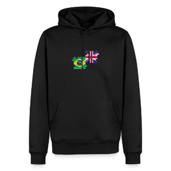 Brasilien UK Flagge Britisch Brasilianisch - Männer Premium Bio Hoodie - Schwarz - Vorne - Nico (187cm)