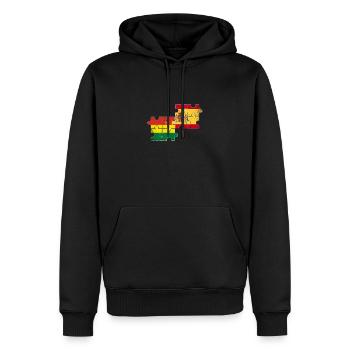 Bolivie Espagne Vintage Flag Boliviens - Sweat à capuche Premium bio Homme - noir - Devant - Nico (187cm)