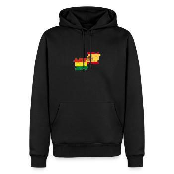 Bolivie Espagne Drapeau Espagnols Boliviens - Sweat à capuche Premium bio Homme - noir - Devant - Nico (187cm)