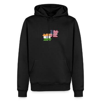 Inde États-Unis Drapeau Indien d’Amérique - Sweat à capuche Premium bio Homme - noir - Devant - Nico (187cm)