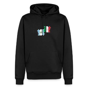 Guatemala Italie Drapeau Italien Guatémaltèque - Sweat à capuche Premium bio Homme - noir - Devant - Nico (187cm)