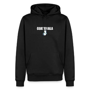 Guatemala Vintage Carte Drapeau guatémaltèque - Sweat à capuche Premium bio Homme - noir - Devant - Nico (187cm)