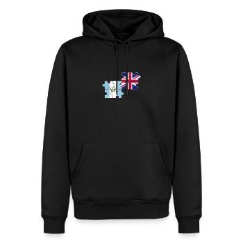 Guatemala Drapeau du Royaume-Uni Guatémaltèque britannique - Sweat à capuche Premium bio Homme - noir - Devant - Nico (187cm)