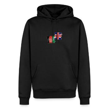 Afghanistan Royaume-Uni Vintage Flag Britannique Afghan - Sweat à capuche Premium bio Homme - noir - Devant - Nico (187cm)