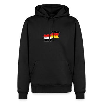 Yémen Allemagne Drapeau Allemand Yéménite - Sweat à capuche Premium bio Homme - noir - Devant - Nico (187cm)