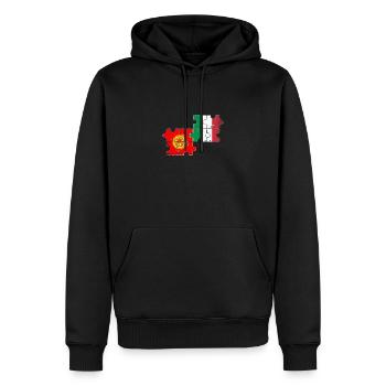 Kirgisistan Italien Vintage Flagge Kirgise - Männer Premium Bio Hoodie - Schwarz - Vorne - Nico (187cm)