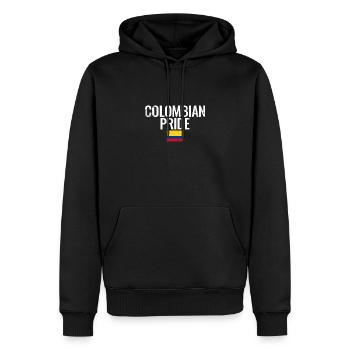 Fierté colombienne Vintage Drapeau de la Colombie - Sweat à capuche Premium bio Homme - noir - Devant - Nico (187cm)