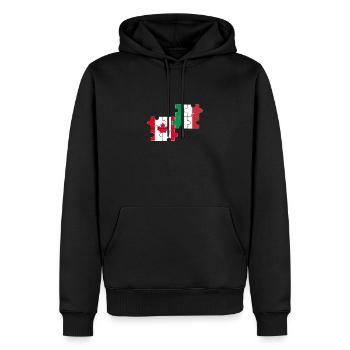 Kanada Italien Flagge Italienisch Kanadier - Männer Premium Bio Hoodie - Schwarz - Vorne - Nico (187cm)