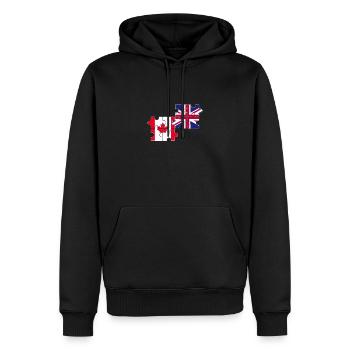 Canada Drapeau du Royaume-Uni Canadiens britanniques - Sweat à capuche Premium bio Homme - noir - Devant - Nico (187cm)