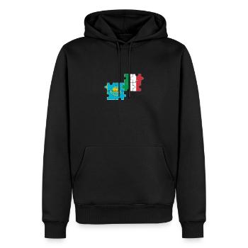 Kasachstan Italien Flagge Italienisch Kasache - Männer Premium Bio Hoodie - Schwarz - Vorne - Nico (187cm)