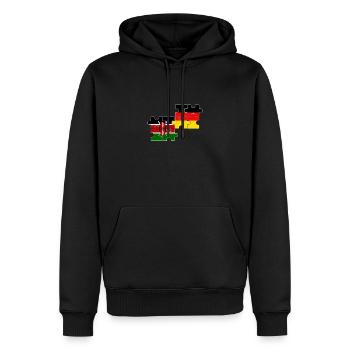 Kenia Deutschland Flagge Deutsch Kenianer - Männer Premium Bio Hoodie - Schwarz - Vorne - Nico (187cm)