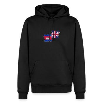 Kambodscha UK Flagge Britisch Kambodschaner - Männer Premium Bio Hoodie - Schwarz - Vorne - Nico (187cm)