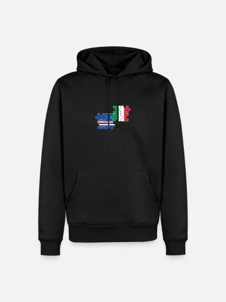 Cap-Vert Italie Drapeau Cap-Vert italien - Sweat à capuche Premium bio Homme - noir