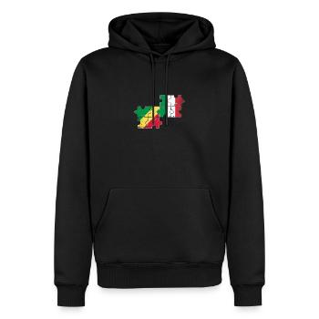 Republik Kongo Italien Vintage Flagge Kongole - Männer Premium Bio Hoodie - Schwarz - Vorne - Nico (187cm)