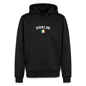 Dublin Irland Flagge Irische Ire - Männer Premium Bio Hoodie - Schwarz - Vorne - Nico (187cm)