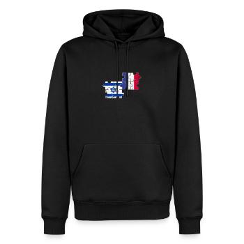 Israel Frankreich Vintage Flagge Israeli - Männer Premium Bio Hoodie - Schwarz - Vorne - Nico (187cm)