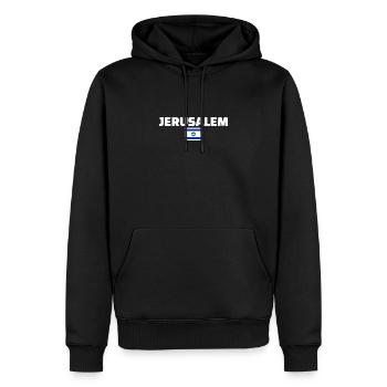 Jerusalem Israel Israelische Flagge Israeli - Männer Premium Bio Hoodie - Schwarz - Vorne - Nico (187cm)