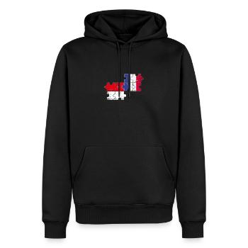 Indonesien Frankreich Vintage Flagge Indonesier - Männer Premium Bio Hoodie - Schwarz - Vorne - Nico (187cm)