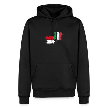 Indonésie Italie Drapeau Italien Indonésien - Sweat à capuche Premium bio Homme - noir - Devant - Nico (187cm)