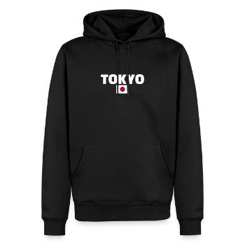 Tokyo Japan Japanische Flagge Japaner - Männer Premium Bio Hoodie - Schwarz - Vorne - Nico (187cm)