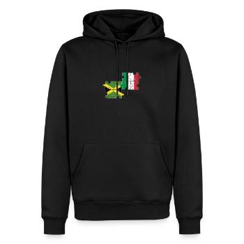 Jamaika Italien Vintage Flagge Jamaikaner - Männer Premium Bio Hoodie - Schwarz - Vorne - Nico (187cm)