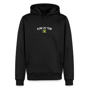 Kingston Jamaika Jamaikanische Flagge Jamaikaner - Männer Premium Bio Hoodie - Schwarz - Vorne - Nico (187cm)