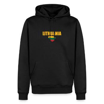 Lithuania Karte Litauen Litauische Flagge Litauer - Männer Premium Bio Hoodie - Schwarz - Vorne - Nico (187cm)