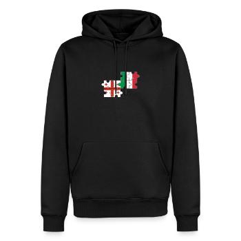 Georgien Italien Flagge Italienisch Georgier - Männer Premium Bio Hoodie - Schwarz - Vorne - Nico (187cm)