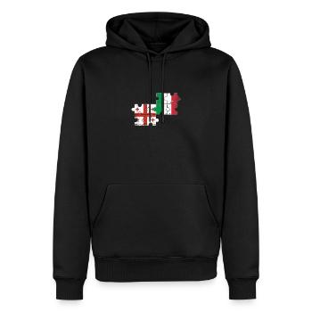 Géorgie Italie Vintage Flag Géorgien - Sweat à capuche Premium bio Homme - noir - Devant - Nico (187cm)