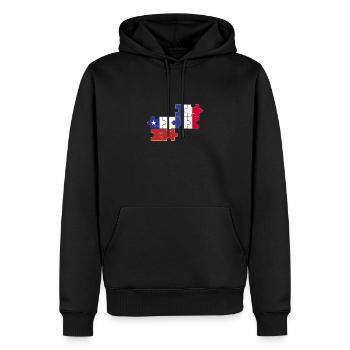 Chile Frankreich Flagge Französisch Chilene - Männer Premium Bio Hoodie - Schwarz - Vorne - Nico (187cm)