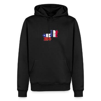 Chile Frankreich Vintage Flagge Chilene - Männer Premium Bio Hoodie - Schwarz - Vorne - Nico (187cm)