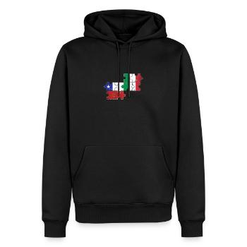 Chile Italien Vintage Flagge Italienisch Chilene - Männer Premium Bio Hoodie - Schwarz - Vorne - Nico (187cm)