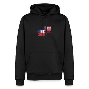 Chile USA Flagge Amerikanisch Chilenisch - Männer Premium Bio Hoodie - Schwarz - Vorne - Nico (187cm)