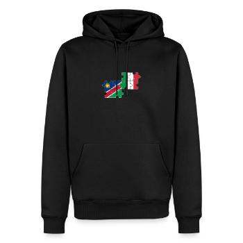 Namibia Italien Flagge Italienisch Namibier - Männer Premium Bio Hoodie - Schwarz - Vorne - Nico (187cm)