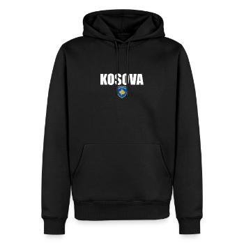 Kosova Kosovo Kosovarische Flagge Kosovare - Männer Premium Bio Hoodie - Schwarz - Vorne - Nico (187cm)