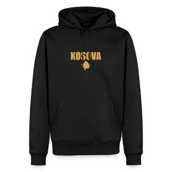 Kosova Kosovo Kosovarische Karte Kosovare - Männer Premium Bio Hoodie - Schwarz - Vorne - Nico (187cm)