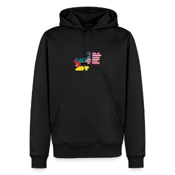 Mosambik USA Flagge Amerikanisch Mosambikanisch - Männer Premium Bio Hoodie - Schwarz - Vorne - Nico (187cm)