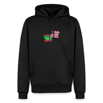 Mauretanien USA Flagge Amerikaner Mauretanier - Männer Premium Bio Hoodie - Schwarz - Vorne - Nico (187cm)