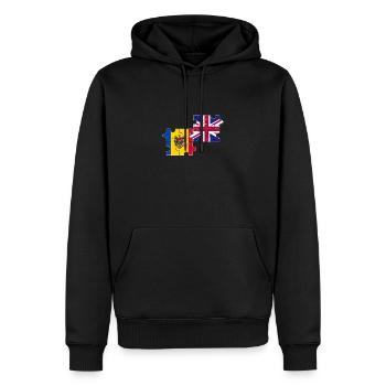 Moldawien UK Flagge Britische Moldawier - Männer Premium Bio Hoodie - Schwarz - Vorne - Nico (187cm)