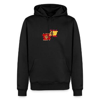 Montenegro Spanien Flagge Montenegriner - Männer Premium Bio Hoodie - Schwarz - Vorne - Nico (187cm)