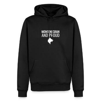 Montenegran And Proud Karte Montenegro - Männer Premium Bio Hoodie - Schwarz - Vorne - Nico (187cm)
