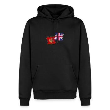 Montenegro UK Flagge Britisch Montenegrinisch - Männer Premium Bio Hoodie - Schwarz - Vorne - Nico (187cm)