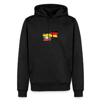 Myanmar Deutschland Flagge Deutsch Myanmare - Männer Premium Bio Hoodie - Schwarz - Vorne - Nico (187cm)