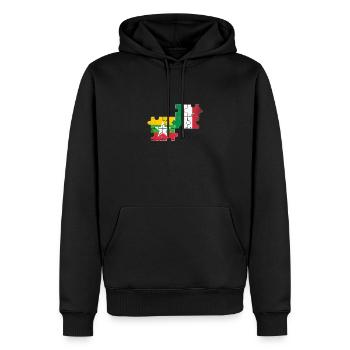 Myanmar Italie Drapeau Vintage Myanmare - Sweat à capuche Premium bio Homme - noir - Devant - Nico (187cm)