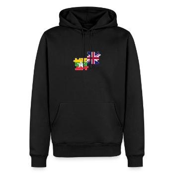 Myanmar Drapeau du Royaume-Uni Myanmar britannique - Sweat à capuche Premium bio Homme - noir - Devant - Nico (187cm)