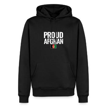 Fier drapeau afghan d’époque de l’Afghanistan - Sweat à capuche Premium bio Homme - noir - Devant - Nico (187cm)