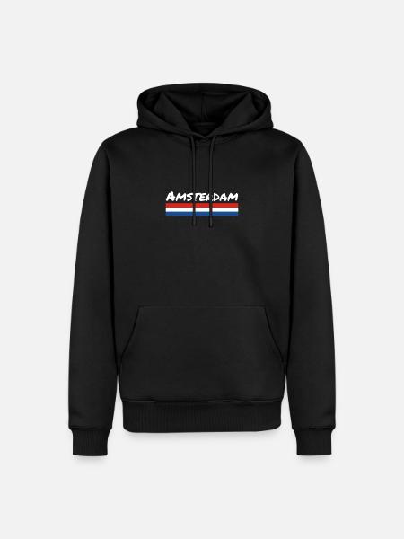 Amsterdam Netherlands Dutch flag - Men’s Premium Organic Hoodie - black
